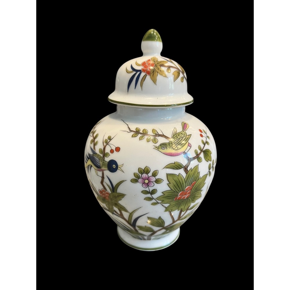 Andrea by Sadek Vintage Porcelain Ginger Jar Bird & Floral 5525 Japan